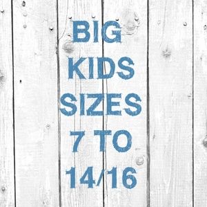 Big kids sizes!